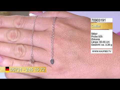 Sokolov Колье из серебра 925 пробы с фианитами и синим кристаллом