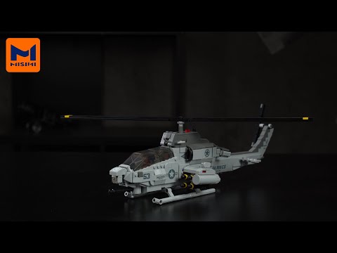 Major launch!Military fan collection: MISINI M8024 Super Cobra Helicopter building block set!
