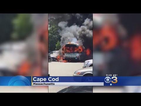 Steamship Authority Bus Destroyed, 14 Cars Damaged In Parking Lot