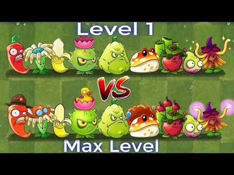 Random 40 Old Plants Level 1 vs Max Level Battlez - Who Will Win? - PVZ 2 Plant vs Plant