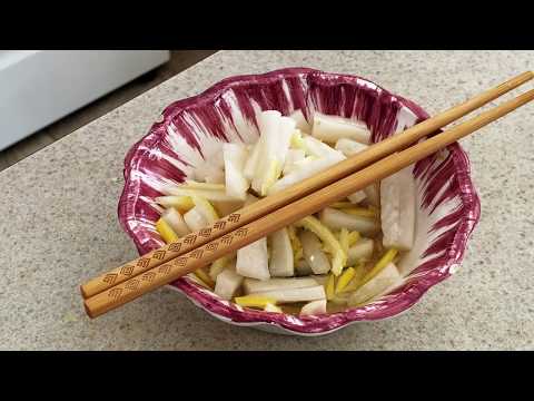 Yuzu Daikon Recipe - Cómo hacer rábano yuzu. - ゆず大根の作り方 . 大根の甘酢漬け