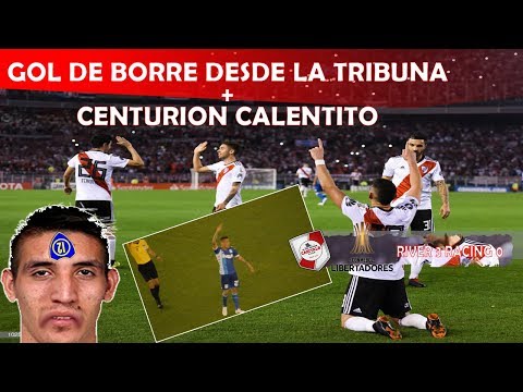 GOL DE BORRE + FIESTA + PELEA DE CENTURION / River Plate vs Racing - Copa Libertadores 2018