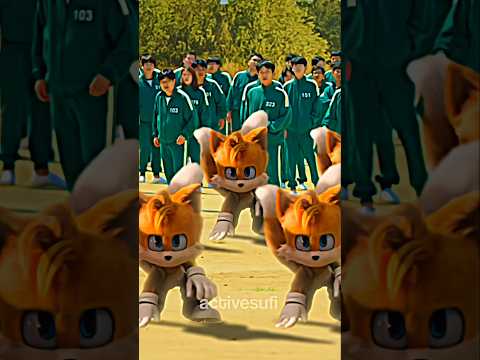 Tails in Squid Game 🥶🔥 | Sonic The hedgehog 3 | SPACE! - Super Slowed #sonic3 #sonic #shorts
