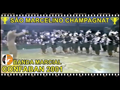 CONFABAN 2001 - BANDA MARCIAL SÃO MARCELINO CHAMPAGNAT NO CONCURSO DE FANFARRAS E BANDAS DO GINÁSIO