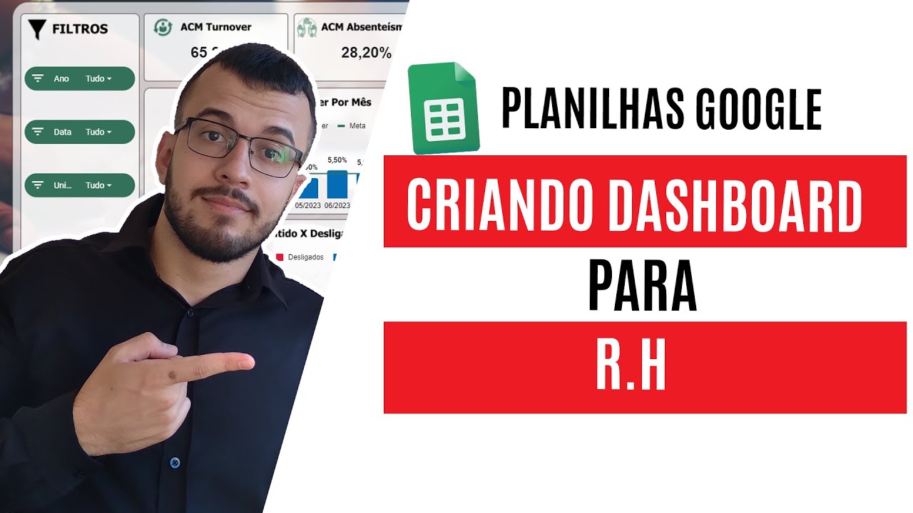 Planilha e Dashboard de Indicadores Para Recursos Humanos - R.H - Google Sheets / Google Planilhas