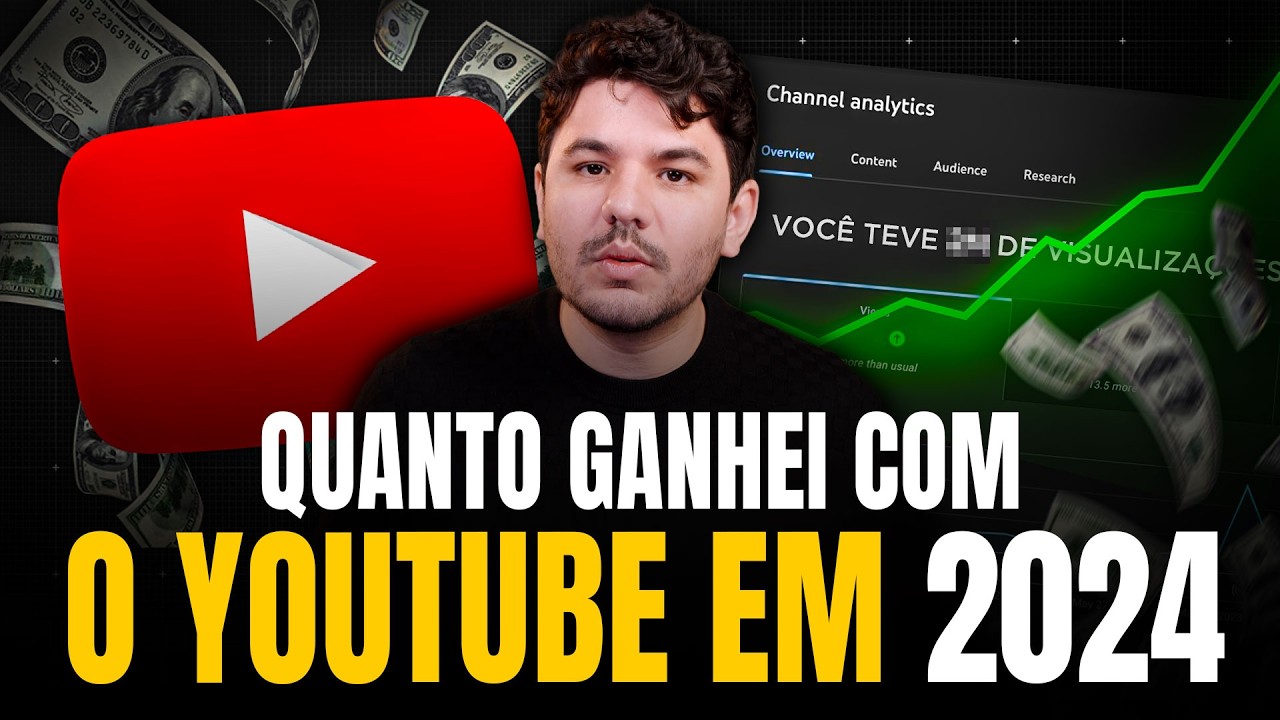 Quanto ganhei com adsense do YouTube em 2024?