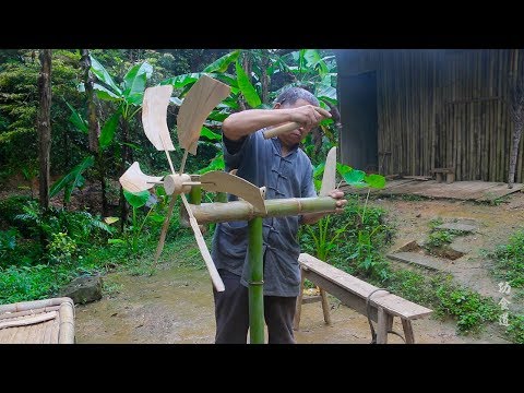 阿木爷爷制作驱鸟神器，巧妙解决了大米被偷吃的问题，真帅