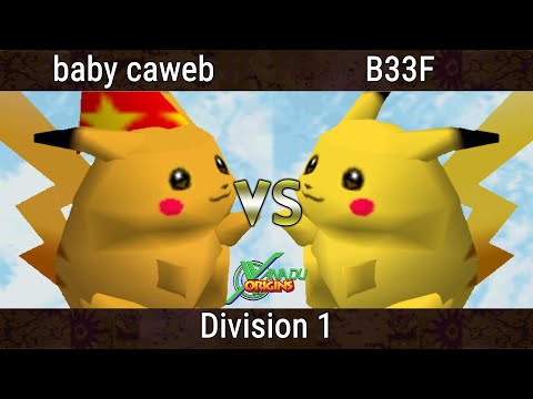 Xanadu Origins - baby caweb (Pikachu) Vs. B33f (Pikachu) Smash Bros - SSB64