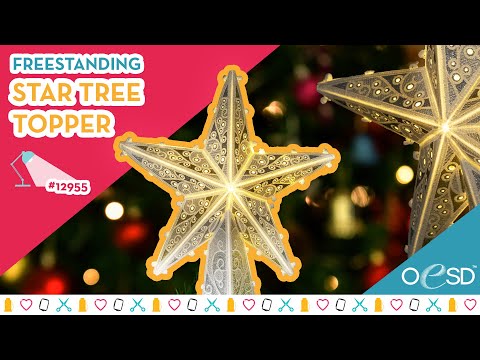 Freestanding Star Tree Topper - Christmas Machine Embroidery