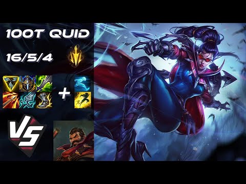 100 Thieves Quid Vayne Top vs Graves [QUADRAKILL] - NA Challenger Patch 14.5.1