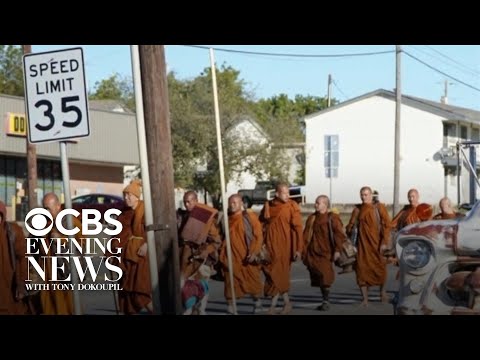 Buddhist monks' 2,300-mile walk for peace captures widespread attention