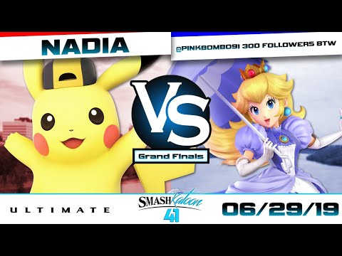 NadiA (Pikachu) vs. @pinkbombo91 (Peach, Daisy, Fox) - Grand Finals - Smashkatoon 41