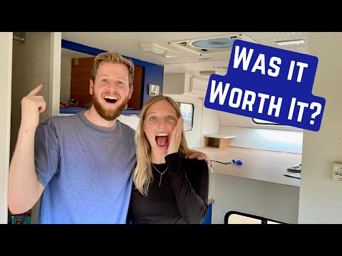 Our Big Reveal! We’re FINALLY making progress on our TRUCK CAMPER! Custom Countertops out of WHAT?!