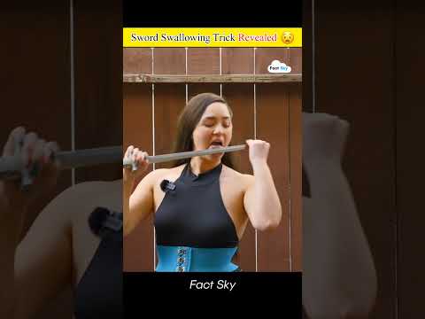 Sword Swallowing trick revealed 🤯 #shorts