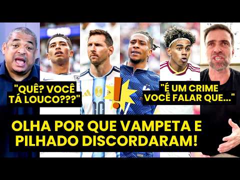 “QUÊ??? VOCÊ TÁ LOUCO??? É UM CRIME VOCÊ FALAR que…” VAMPETA E PILHADO DISCORDAM na COPA DO MUNDO!