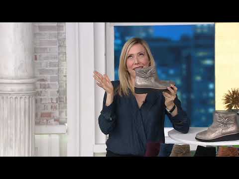 Clarks Collection Suede Ankle Boots with Bow - Sharon Salon on QVC