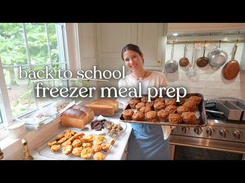 Freezer Meal Prep Marathon BACK TO SCHOOL | 8 Lunchbox staples, easy breakfasts, healthy snacks