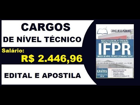 Edital Apostila Concurso IFPR PR 2019  Cargos de Nível Técnico Conteúdo Comum a Todos
