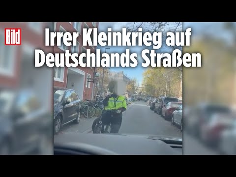 Radfahrerin lässt Autofahrer nicht vorbei – heftiger Streit bricht aus