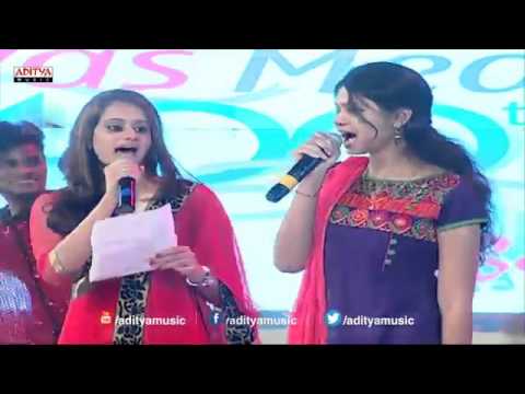 Ramya Behara singinig Choolenge Aasma Song Live Performance At Temper Audio Launch
