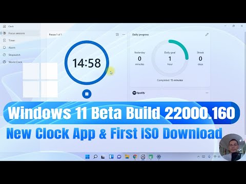 New Clock App Windows 11 (Build 22000.160) | First Windows 11 ISOs to Download