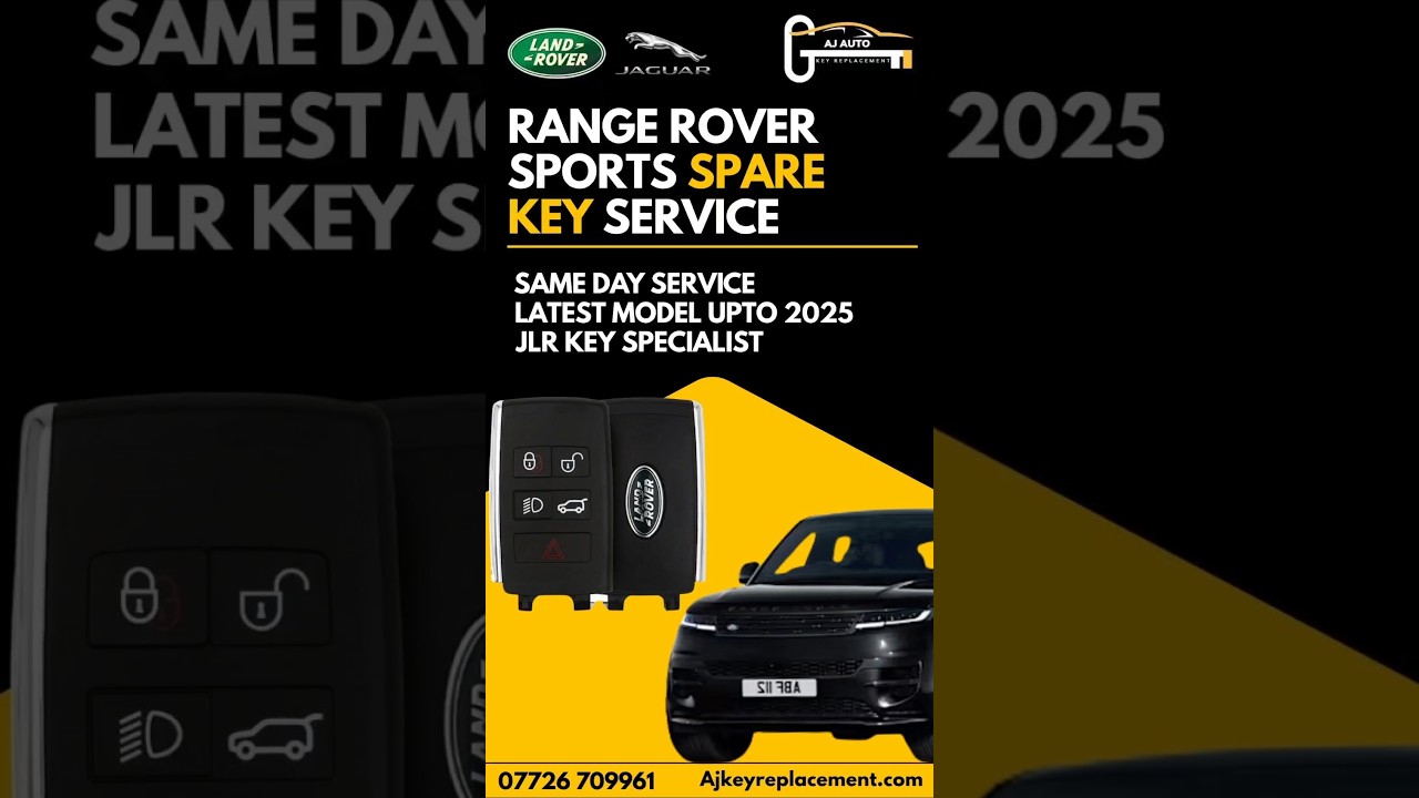 2022 Range Rover Sport Spare Key | Same-Day Mobile Key Programming UK | AJ Auto Key Specialist