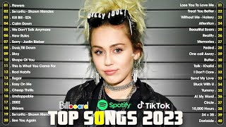 Pop Hits 2023 - Miley Cyrus, Rema, Selena Gomez, Maroon 5, Ed Sheeran, Shawn Mendes, Adele, Dua Lipa