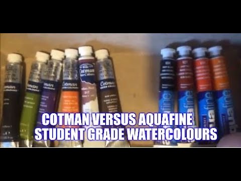 Product Review Cotman versus Aquafine Student Grade Watercolours