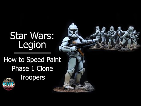 Speed Painting Phase 1 Clone Troopers // Star Wars Legion