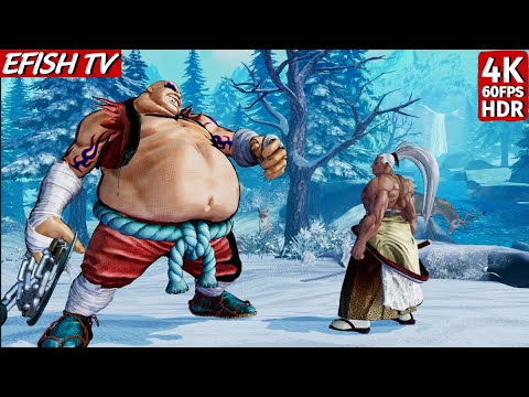 Earthquake vs Kibagami Genjuro (Hardest AI) - Samurai Shodown | 4K 60FPS