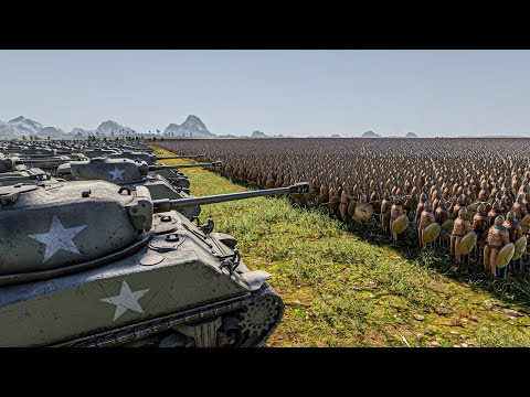 2000 SHERMANS vs 2 MILLION SPARTANS - Ultimate Epic Battle Simulator 2 UEBS 2