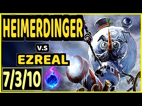 EVANRL (HEIMERDINGER) vs EZREAL - 7/3/10 KDA BOTTOM ADC GAMEPLAY - NA Ranked GRANDMASTER