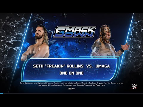 [ smackdown cup 1 round ] - seth freakin rollins vs umaga
