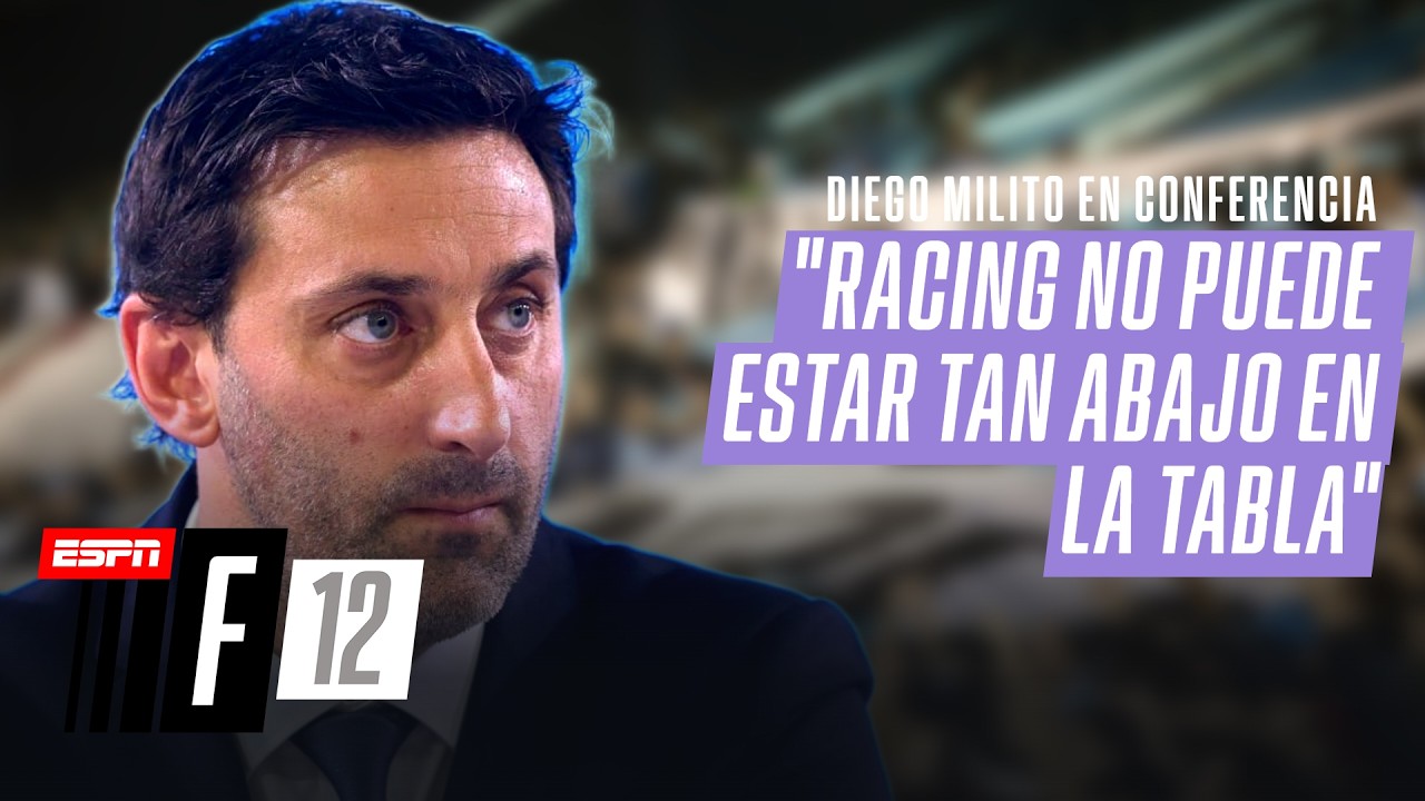 "EL SALTO DE CALIDAD ES INSTITUCIONAL" Diego Milito sobre la actualidad de Racing | F12