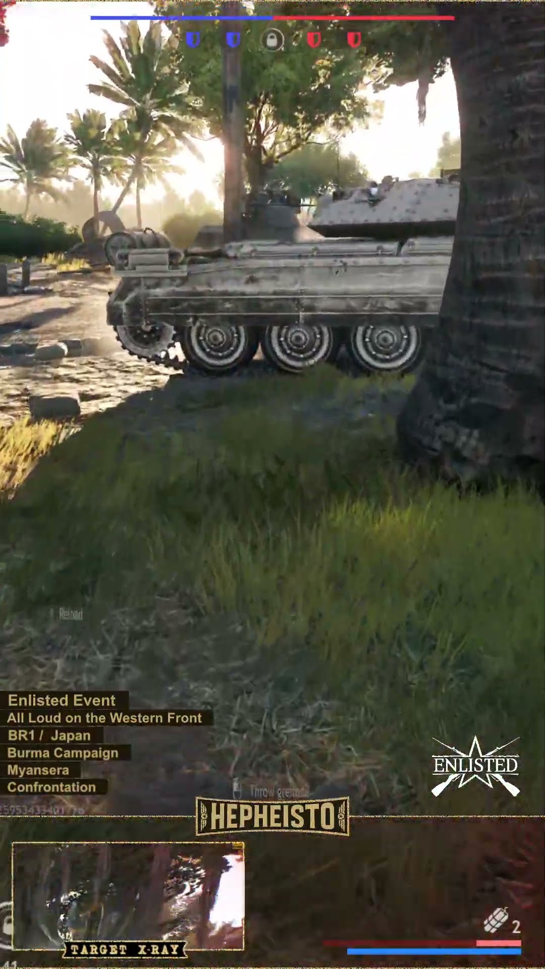 Engineer eliminates Tank Crusader  with TNT Charge