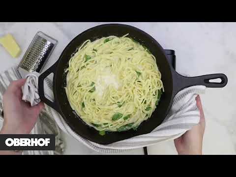 Макароны со шпинатом вкусный рецепт. Набор сковородок Oberhof Gusseisen GP-02