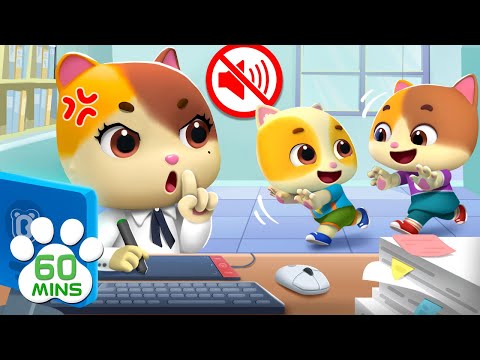 🐱 Show da Família Gato - O Que a Mamãe Faz no Trabalho? | Desenhos Animados e Músicas Infantis