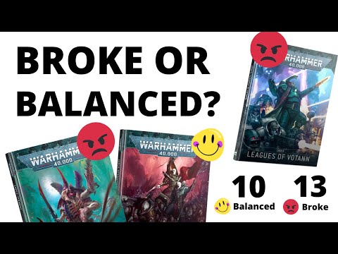 Every Warhammer 40K Codex in 9th Edition Rated - Broken or Balanced on Release?