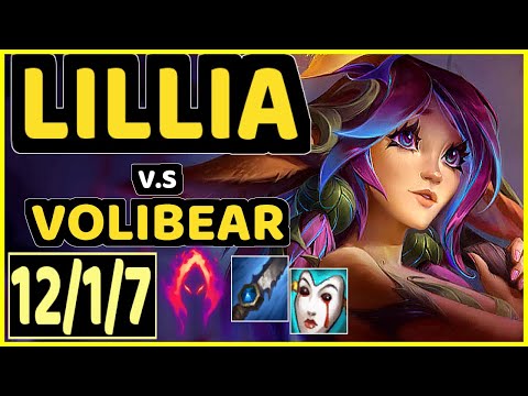 YAMPI (LILLIA) vs VOLIBEAR - 12/1/7 KDA JUNGLE CHALLENGER GAMEPLAY - BR