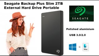 Seagate Backup Plus Slim 2TB External Hard Drive Portable