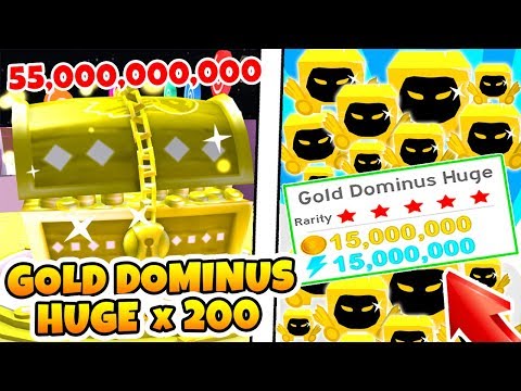 СИМУЛЯТОР ПИТОМЦЕВ 200 GOLD DOMINUS HUGE! РЕКОРД ДОМИНУС СУНДУК ЗА 2 МИНУТЫ ROBLOX PET SIMULATOR
