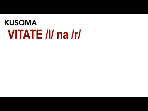 vitate /l/ na /r/ | matamshi bora