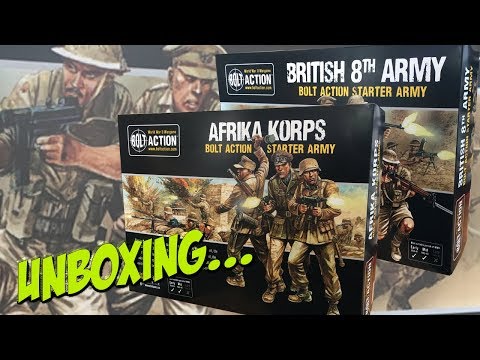 British 8th Army and Afrika Korps Starter Army | Warlord Games | Unboxing