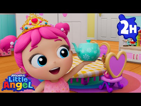 Princess Tea Party Fun Recycling! 👑♻️🍵| Little Angels Kids Cartoons/Songs & Nursery Rhymes