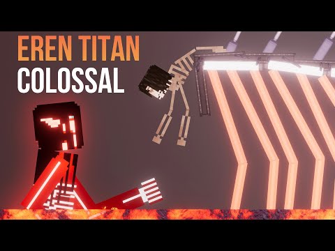 Eren Colossal Titan vs Eren Founding Titan - People Playground 1.20
