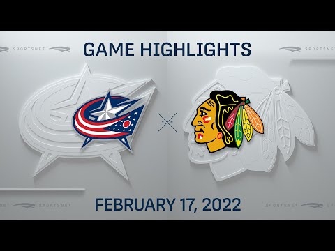 NHL Highlights | Blue Jackets vs. Blackhawks - Feb. 17, 2022