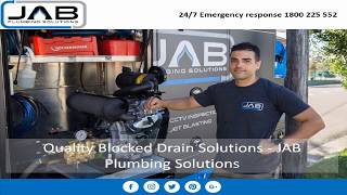 Quality Blocked Drain Solutions - JAB Plumbing Solutions