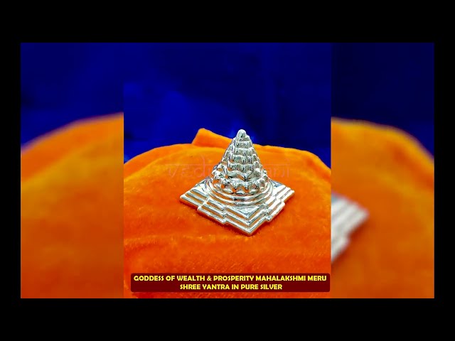 Goddess of Wealth & Prosperity Mahalakshmi Meru Shree Yantra in Pure Silver video