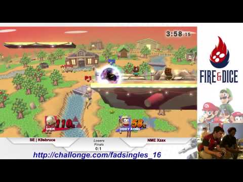 Fire&Dice Sunday #16 - SE K9sbruce vs NME Xzax - Smash Wii U LF