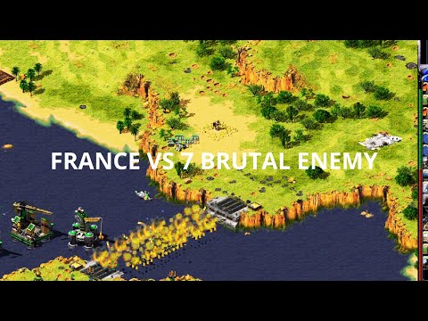 Red Alert 2: France vs 7 brutal enemy
